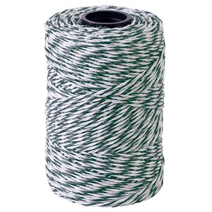 "Classic" Twisted Green / White Wire 200m