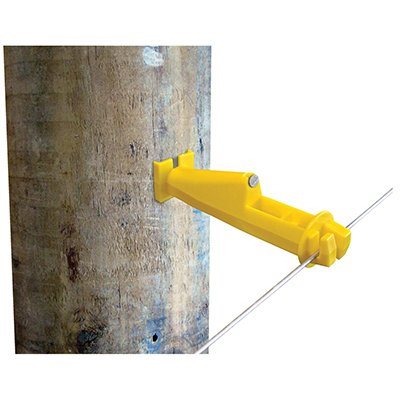 Isolateur poteau / bois 5" 1xclou jaune sac / 25