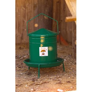 CHICK'A Poultry Feeder Green Enamelled 10l