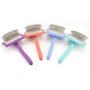 Wooden curved slicker brush large