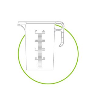 2L plastic measuring jug